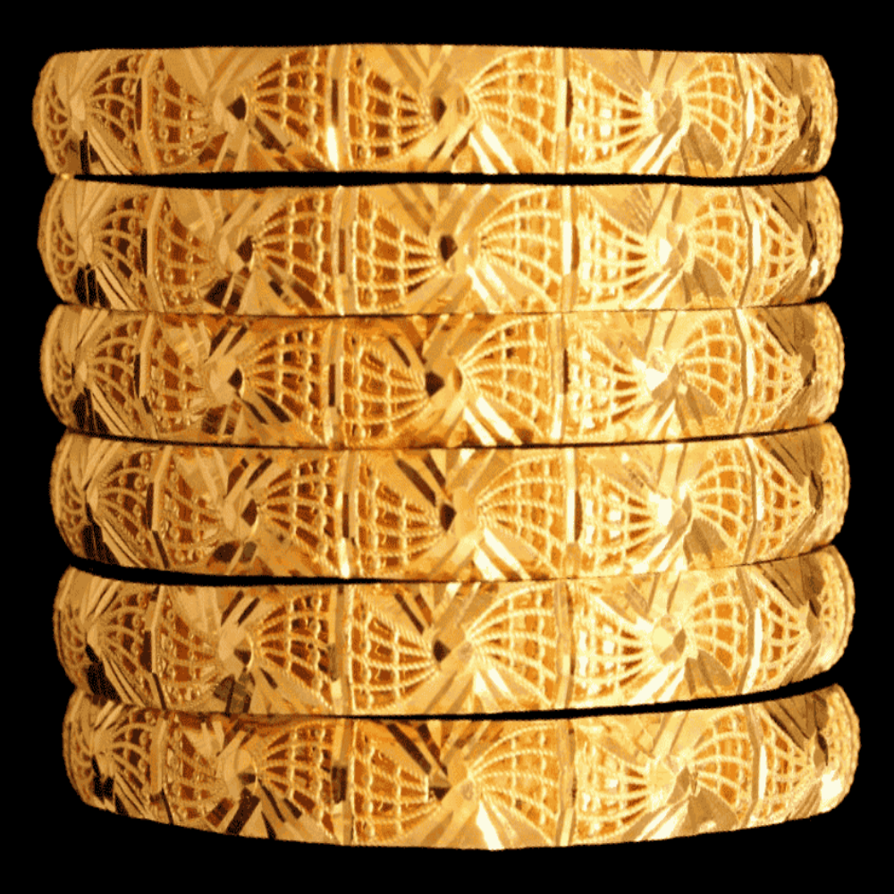 21K Gold Bangle Set (L)
